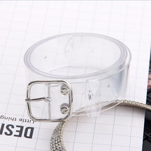Load image into Gallery viewer, Women Waist Belt Resin Transparent Long Belt Dress Band Belt Heart Pin Buckle Cinturon Mujer Cinturone Para Hombre Leather Strap