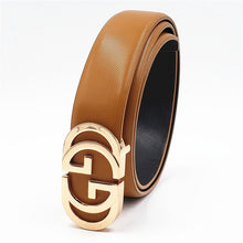 Load image into Gallery viewer, Luxury Designer Belt for Men Women Double G Smooth Buckle Strap High Quality Genuine Real Leather Belt Fashion Jeans Belt