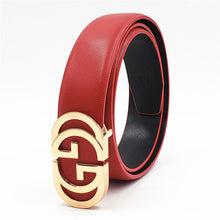 Load image into Gallery viewer, Luxury Designer Belt for Men Women Double G Smooth Buckle Strap High Quality Genuine Real Leather Belt Fashion Jeans Belt