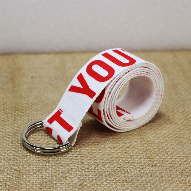 Human Made Love Letter Duck Double-Sided Canvas Belt