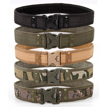 Load image into Gallery viewer, New Army Style Combat Belts Quick Release Tactical Belt Fashion Men Canvas Waistband Outdoor Hunting 5Colors 130cm 2019